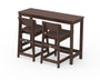 Modern Studio Urban Lowback Counter Chair 3-Piece Balcony Set