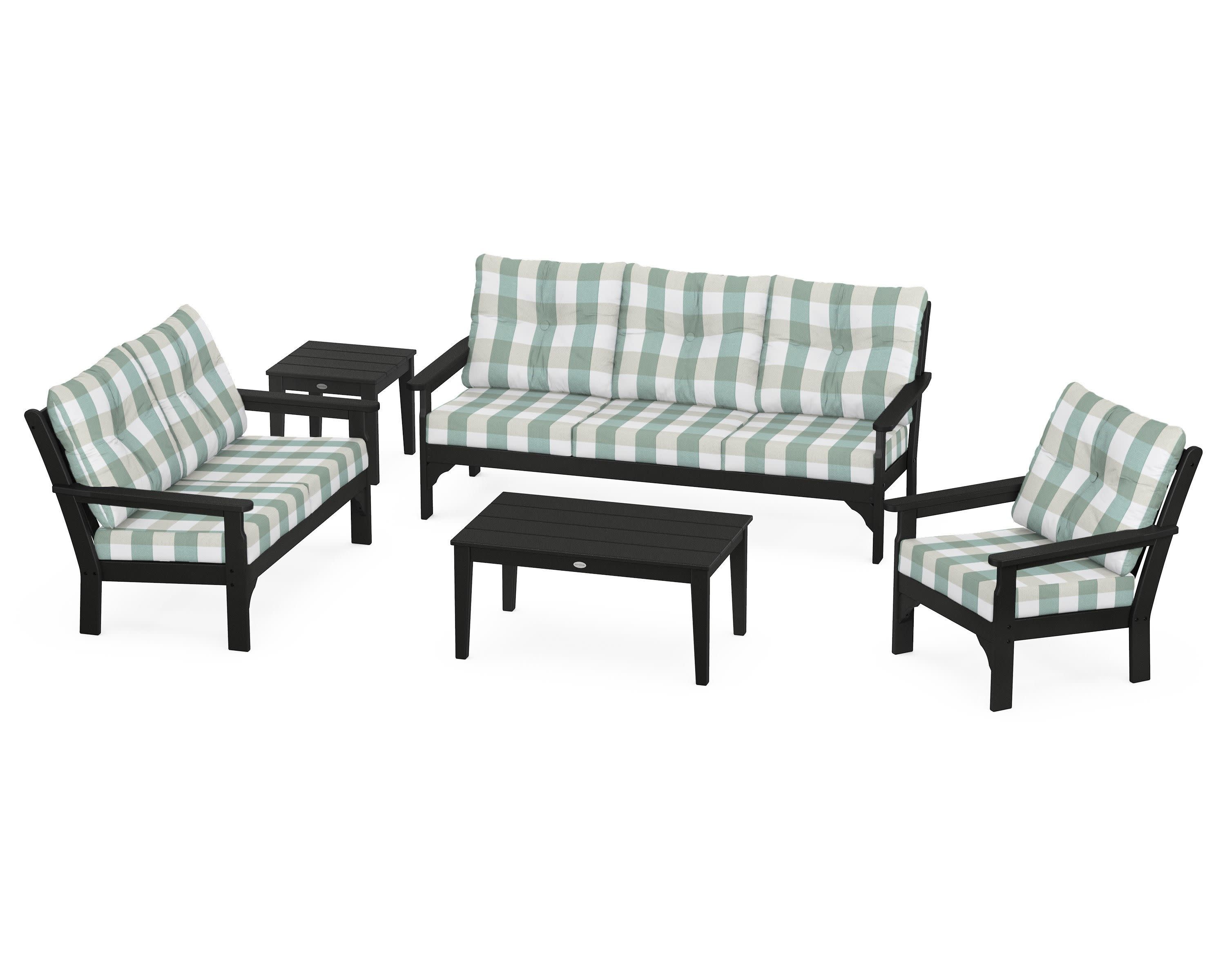 Vineyard 5 Piece Deep Seating Set