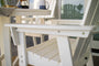 Nautical Curveback Adirondack 5-Piece Round Trestle Bar Set