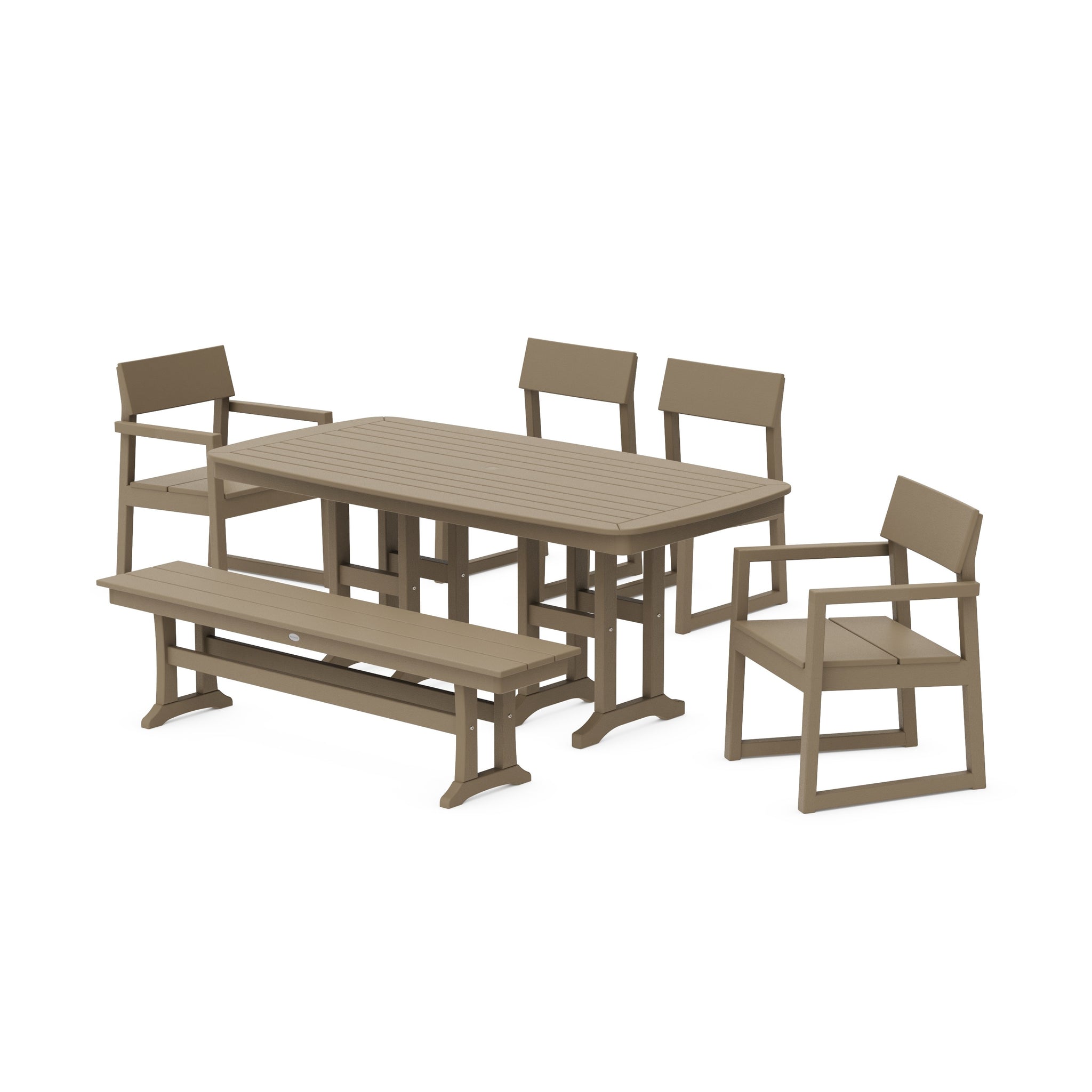 EDGE 6-Piece Dining Set with Bench