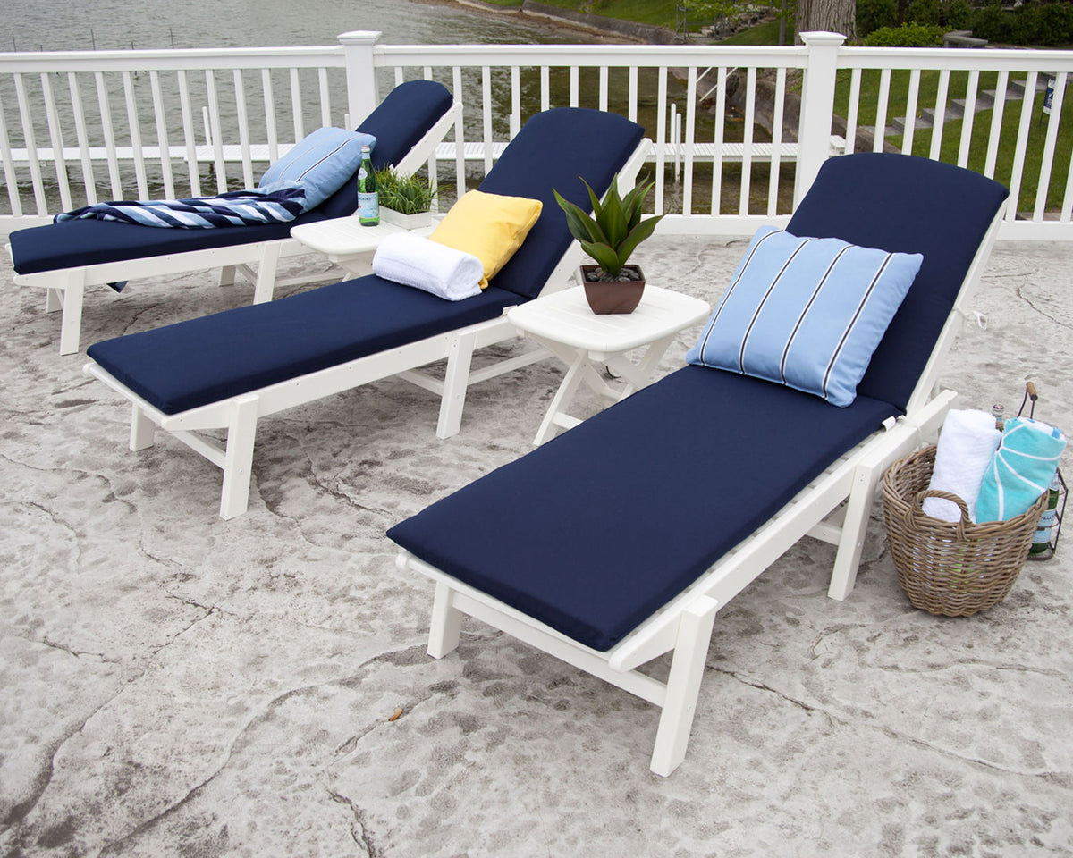 Nautical Chaise with Wheels