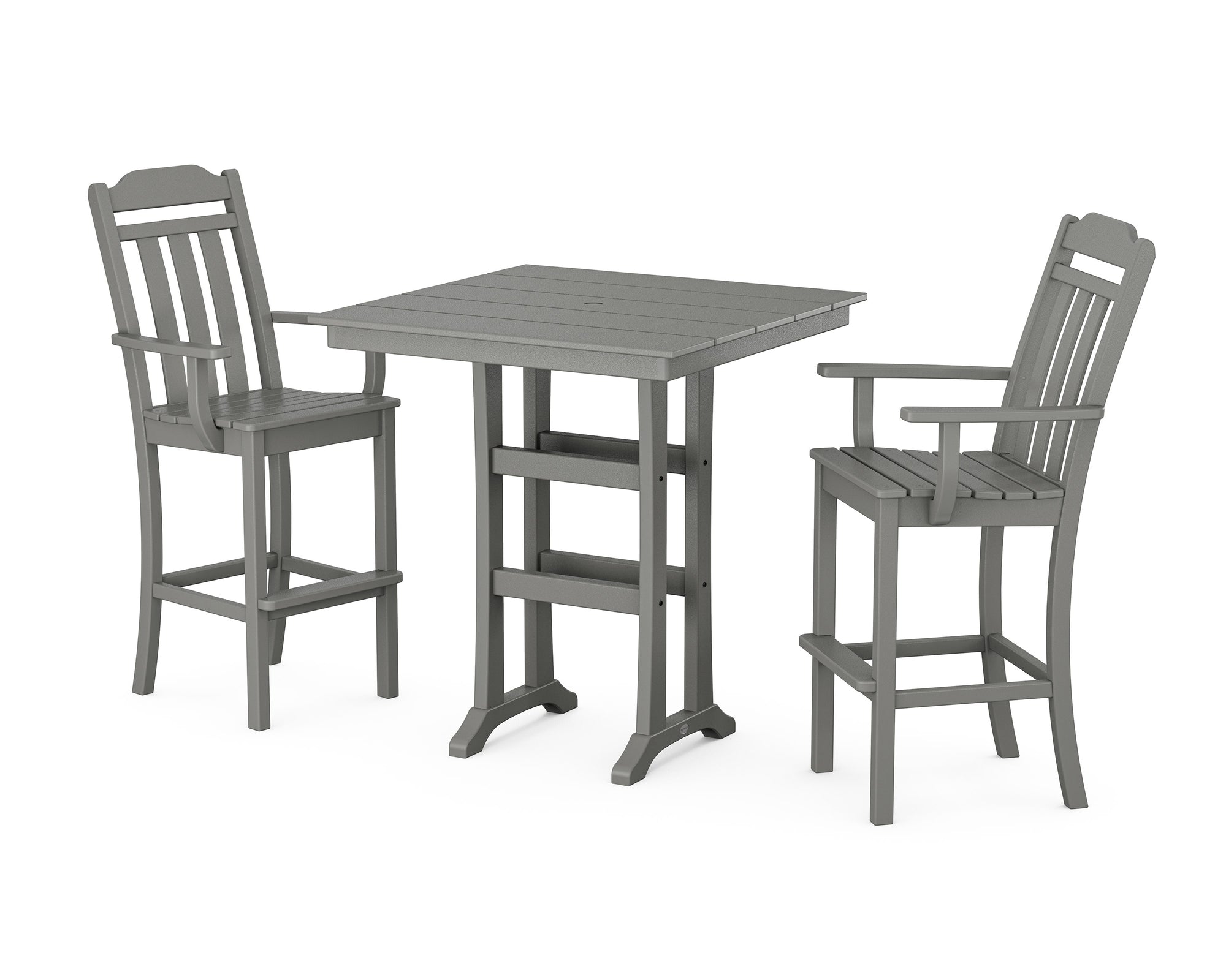 Cottage 3-Piece Farmhouse Bar Set with Trestle Legs