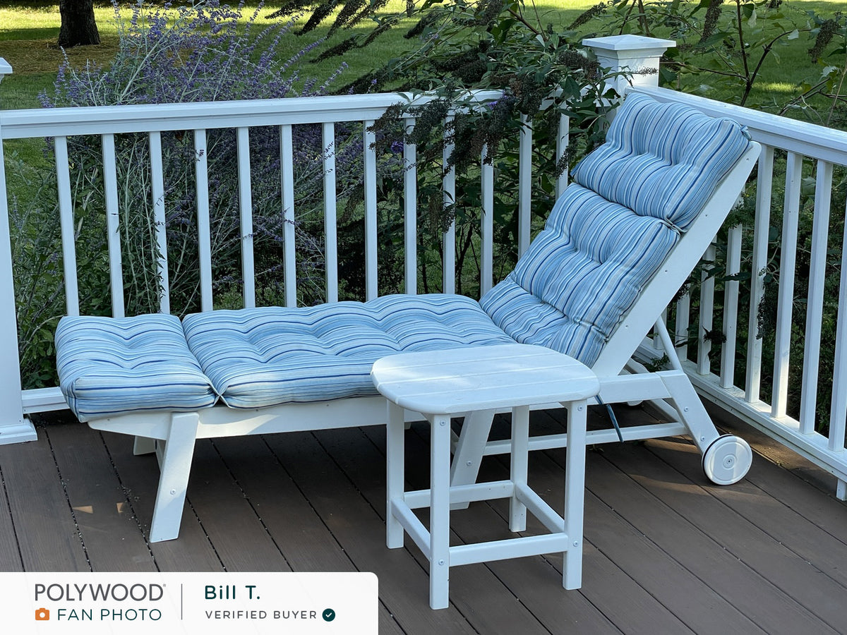 Nautical Chaise with Wheels