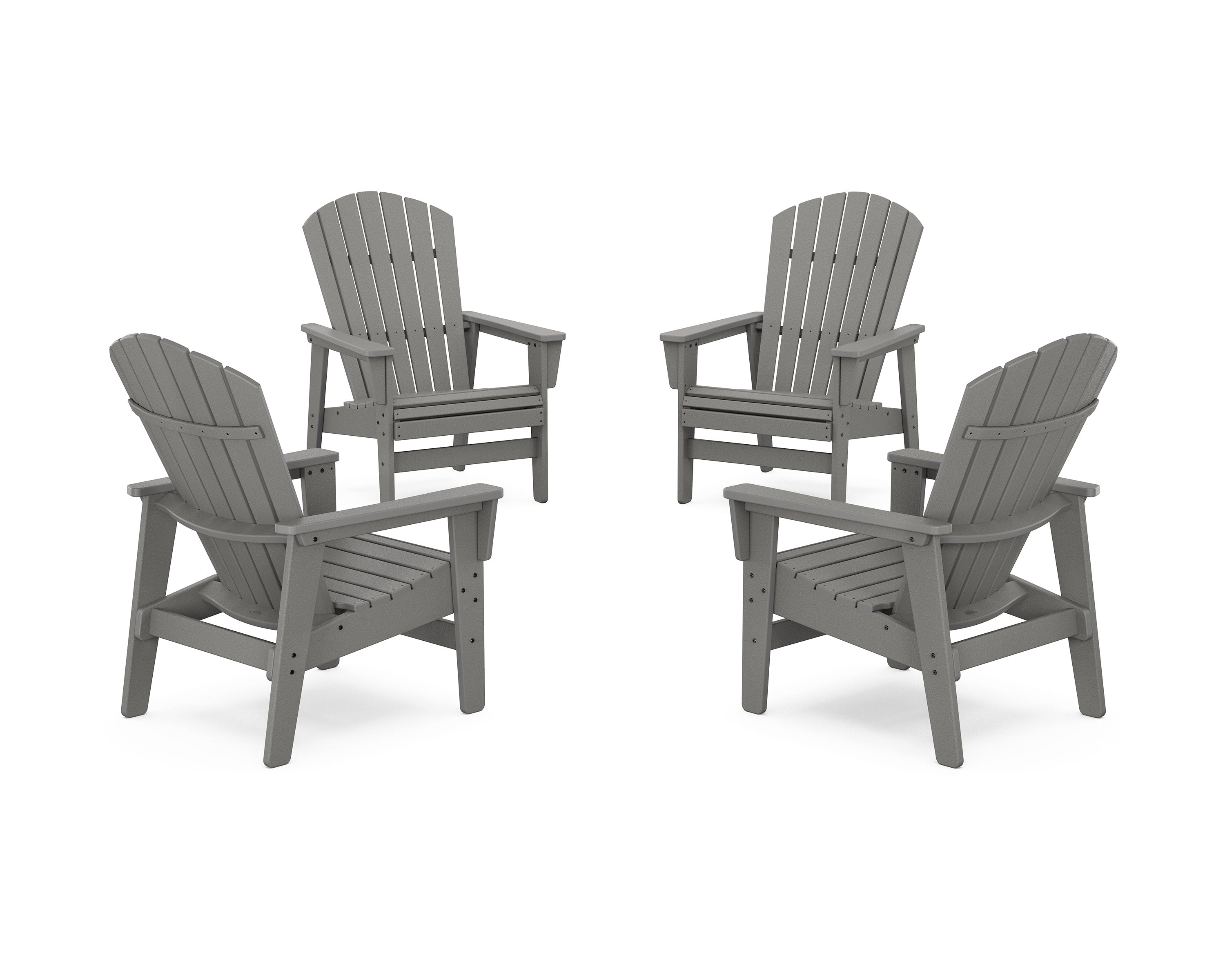 4-Piece Nautical Grand Upright Adirondack Chair Conversation Set