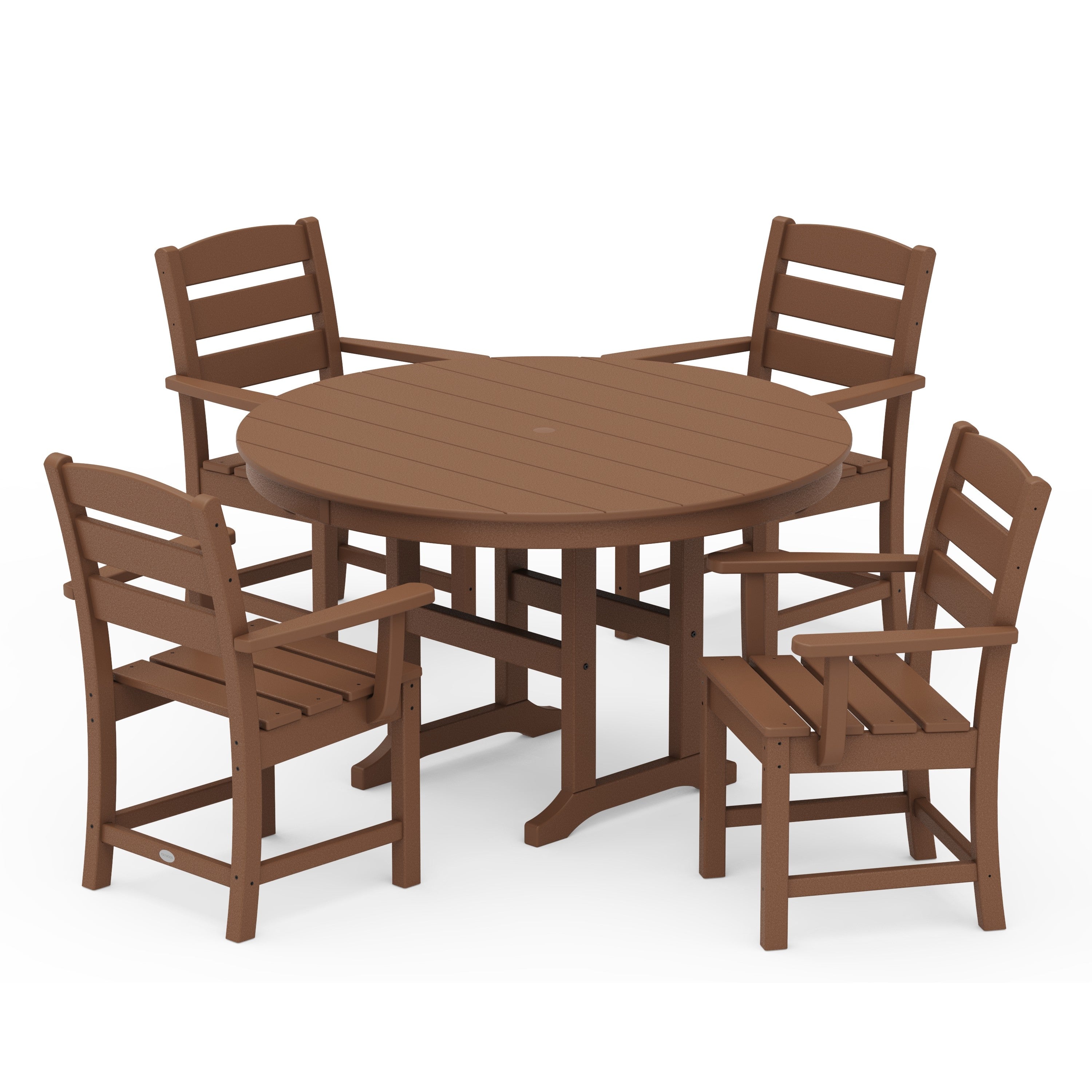 Lakeside 5-Piece Round Farmhouse Dining Set