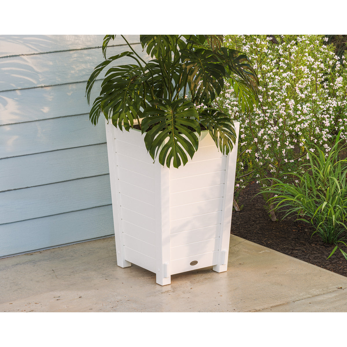 tapered square planter pot Nautical Tapered Square Short Planter Box