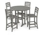 La Casa Café 5-Piece Side Chair Bar Dining Set