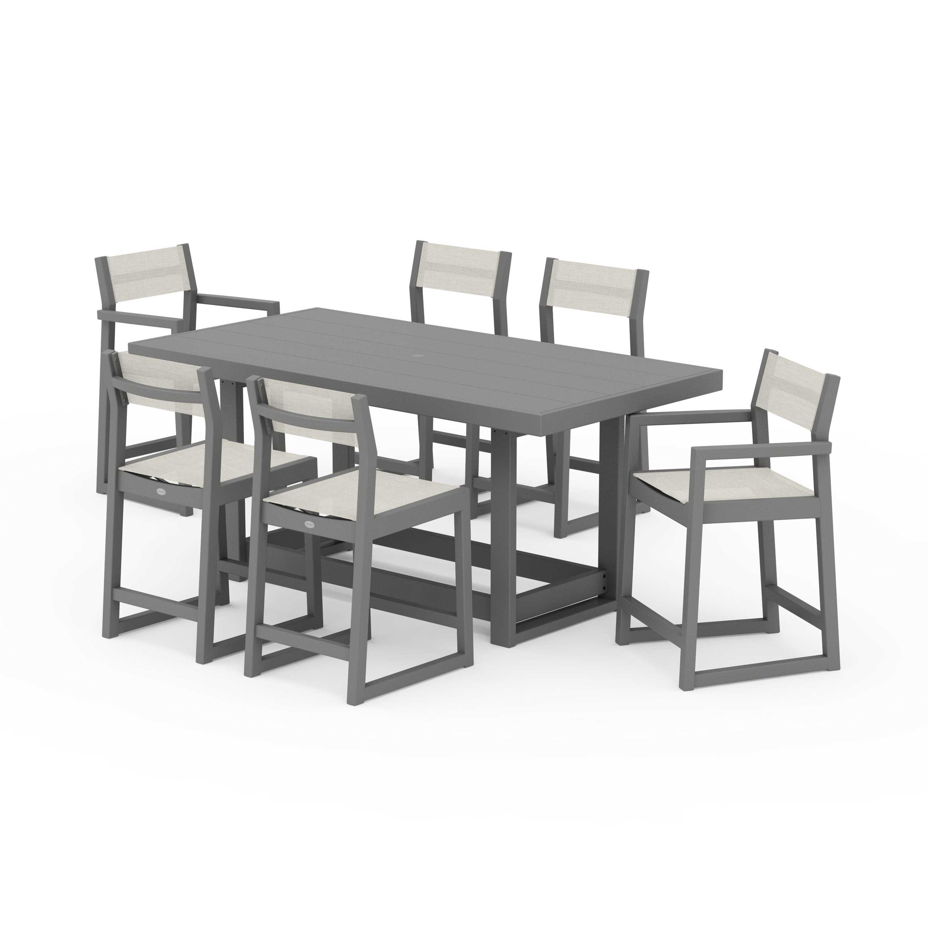 EDGE Sling 7-Piece Counter Table Set