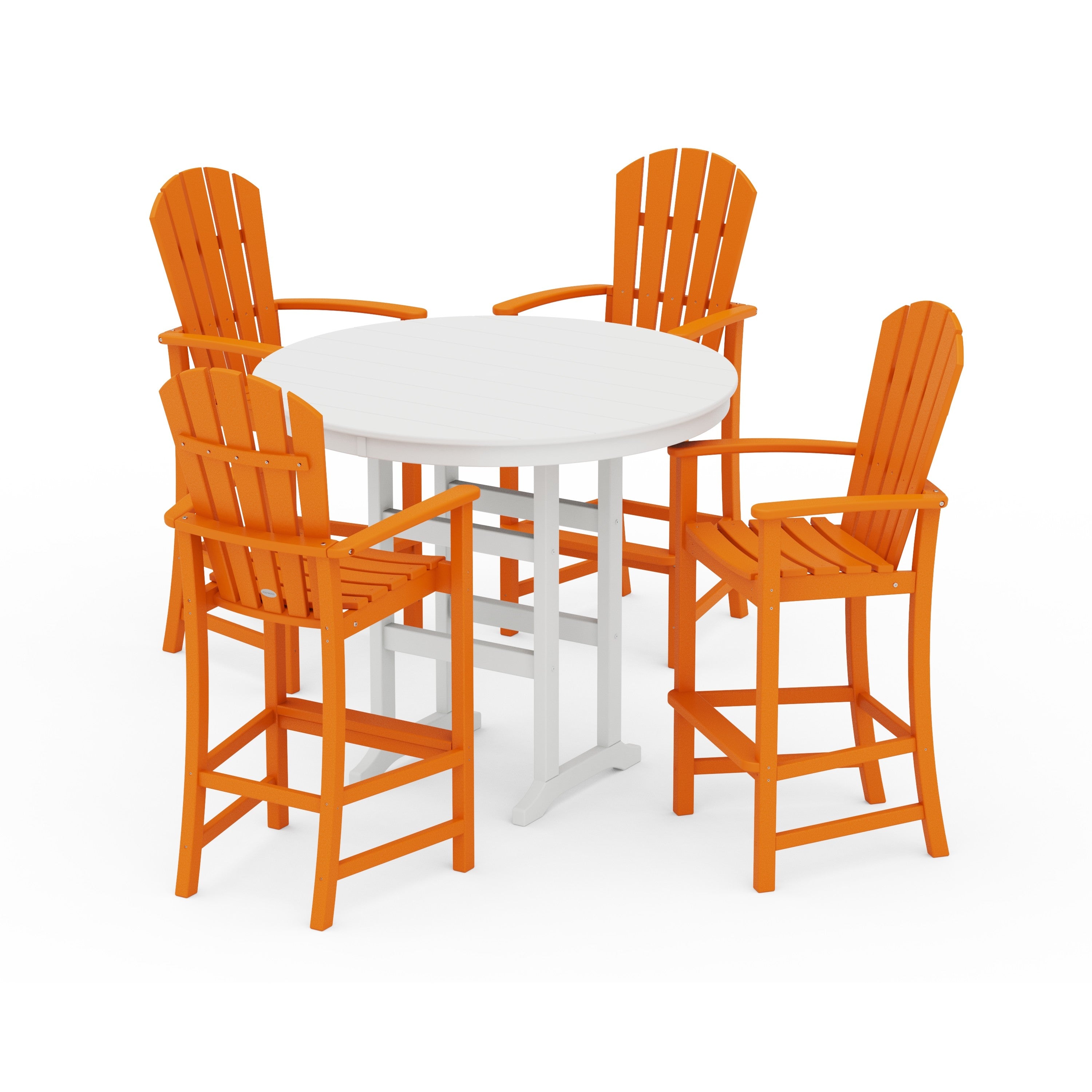 Palm Coast 5-Piece Round Farmhouse Bar Set