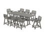 Nautical 9-Piece Counter Set with Trestle Legs