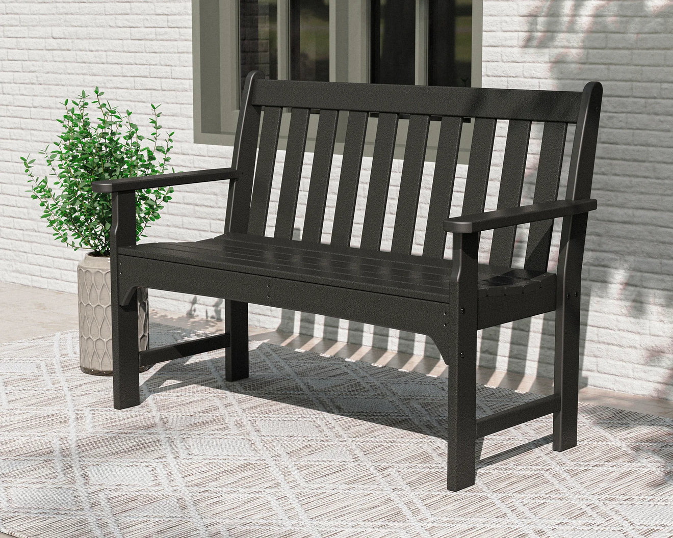 black-outdoor-benches 4e4dd7bb