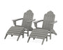 Long Island Adirondack Chair 4-Piece Set with Ottomans