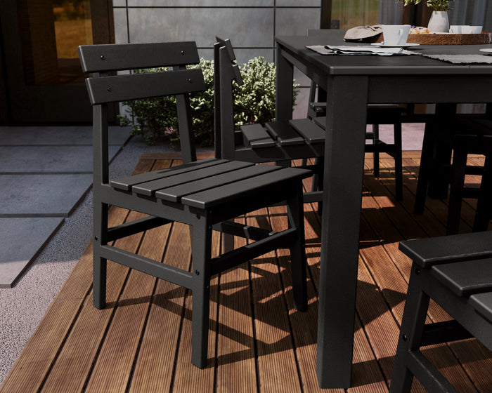 Modern Studio Plaza Chair 7-Piece Parsons Table Dining Set
