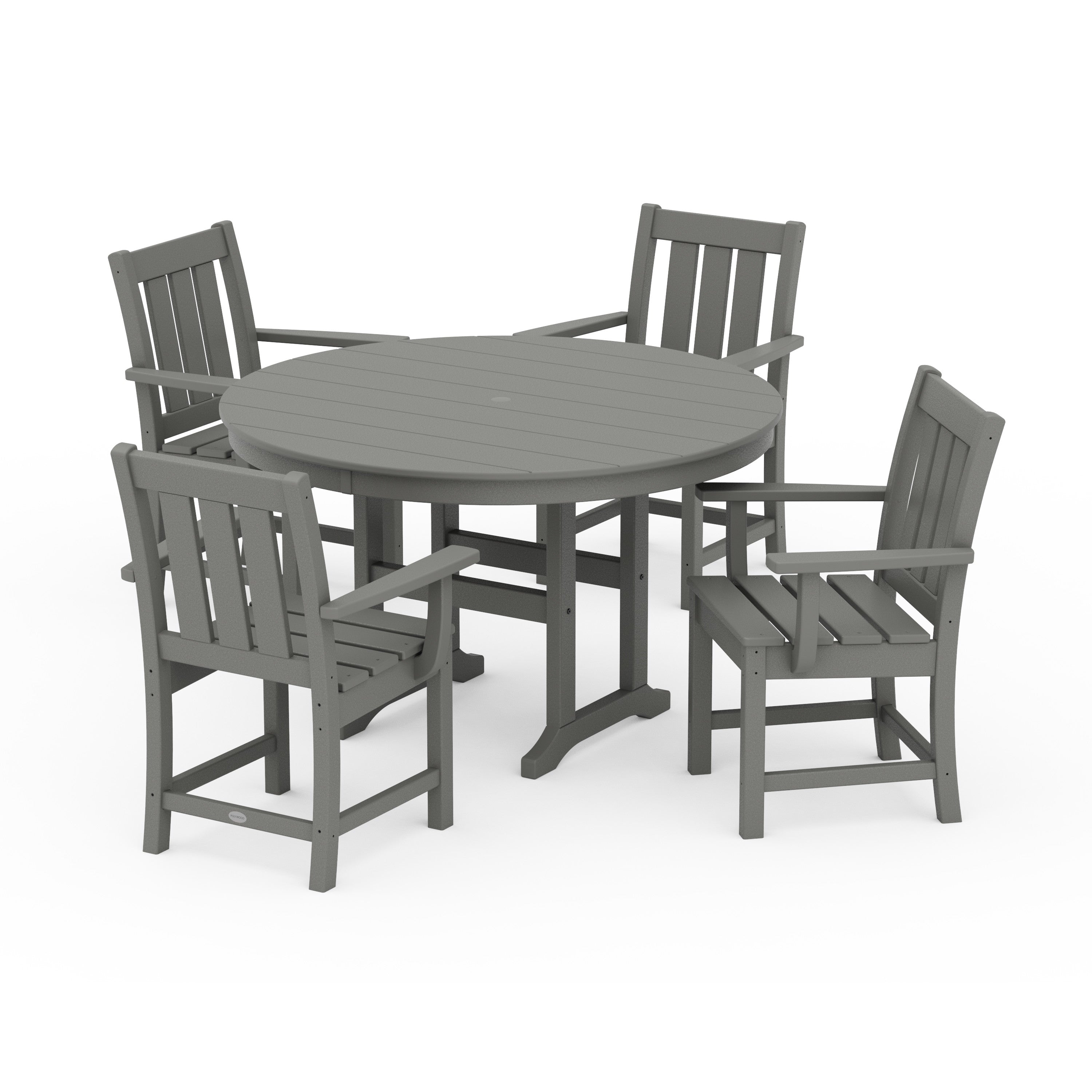 Oxford 5-Piece Round Farmhouse Dining Set