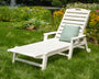 Nautical Chaise with Arms & Wheels