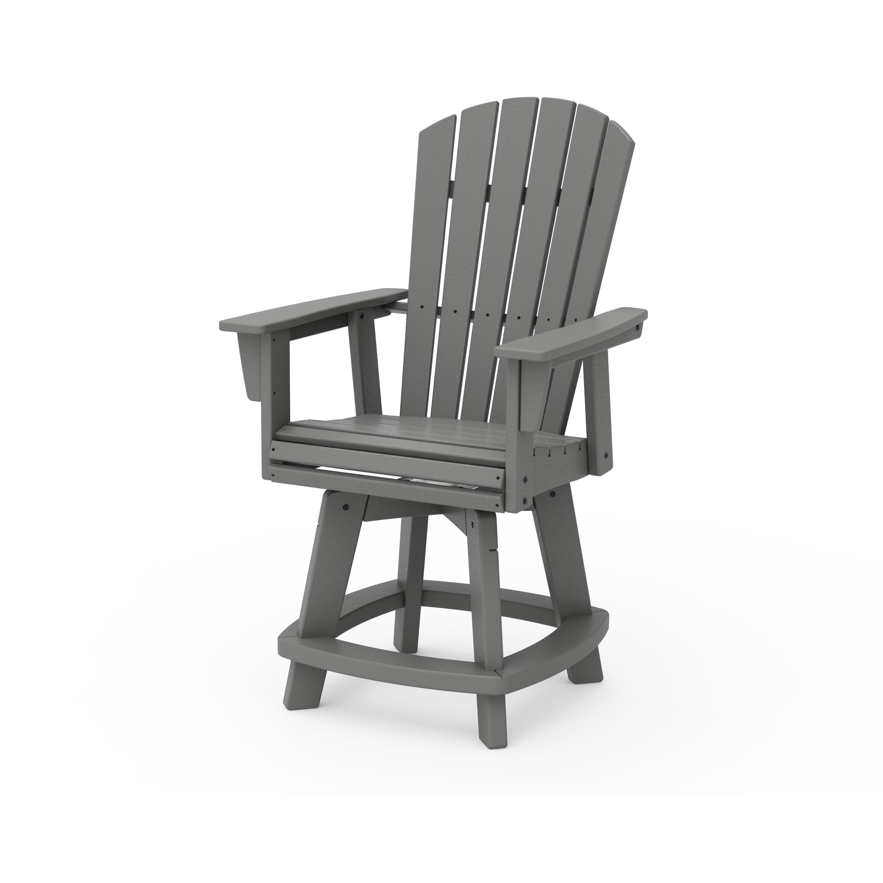 Nautical Curveback Adirondack Swivel Counter Chair