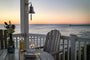 Vineyard Curveback Adirondack 5-Piece Nautical Trestle Dining Set