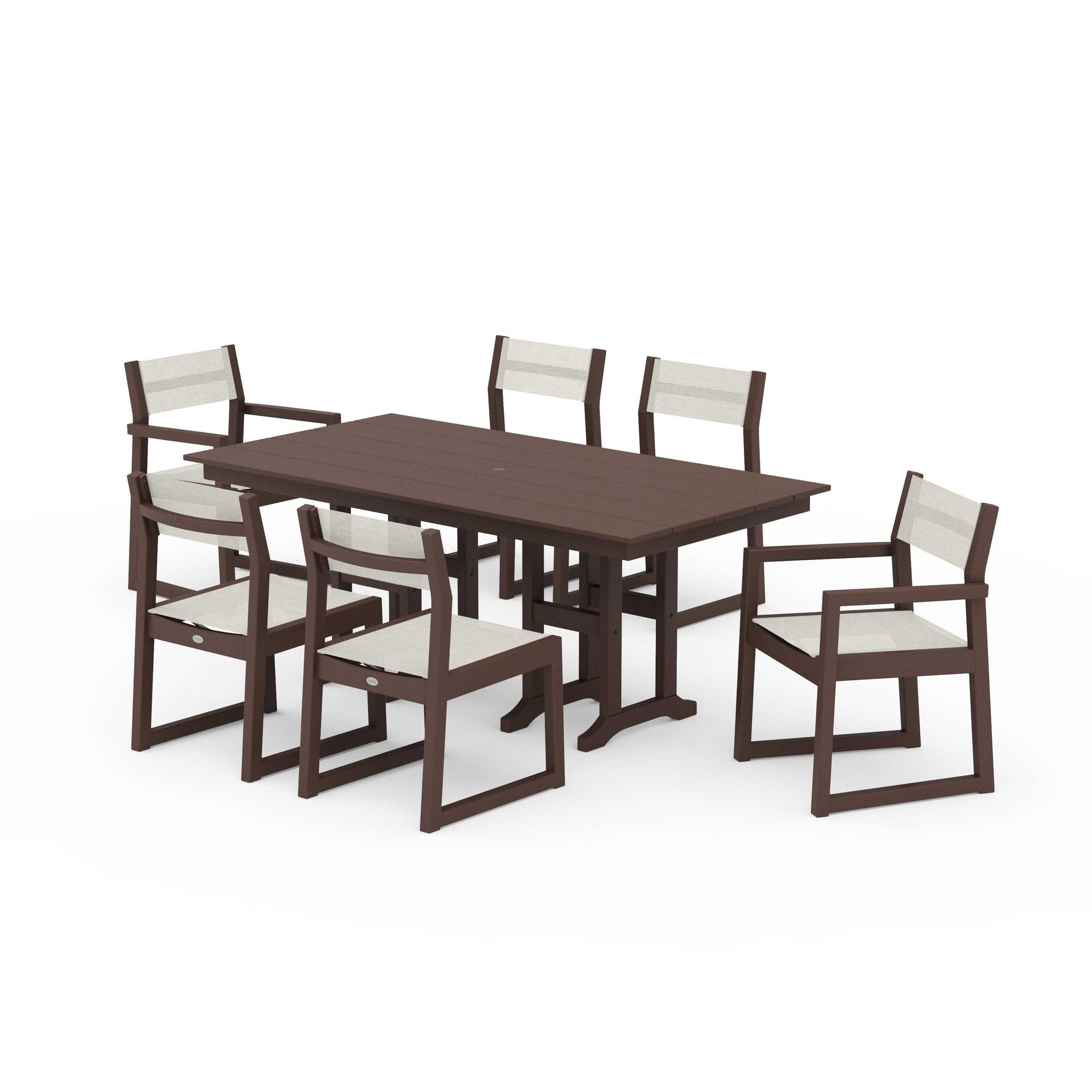 EDGE Sling 7-Piece Farmhouse Dining Set