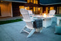 Nautical Curveback Adirondack 5-Piece Conversation Set with Fire Pit Table