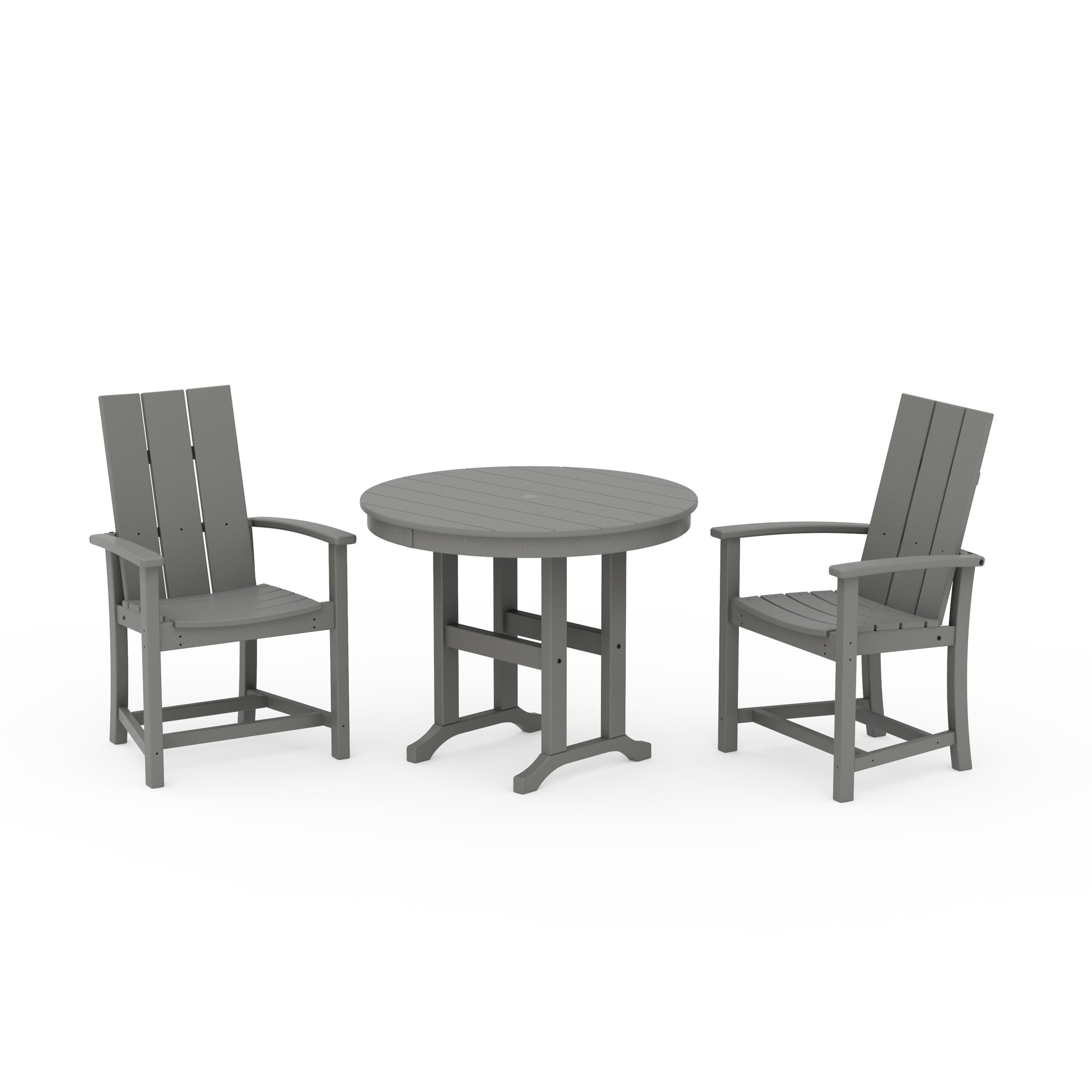Modern Adirondack 3-Piece Round Farmhouse Dining Set