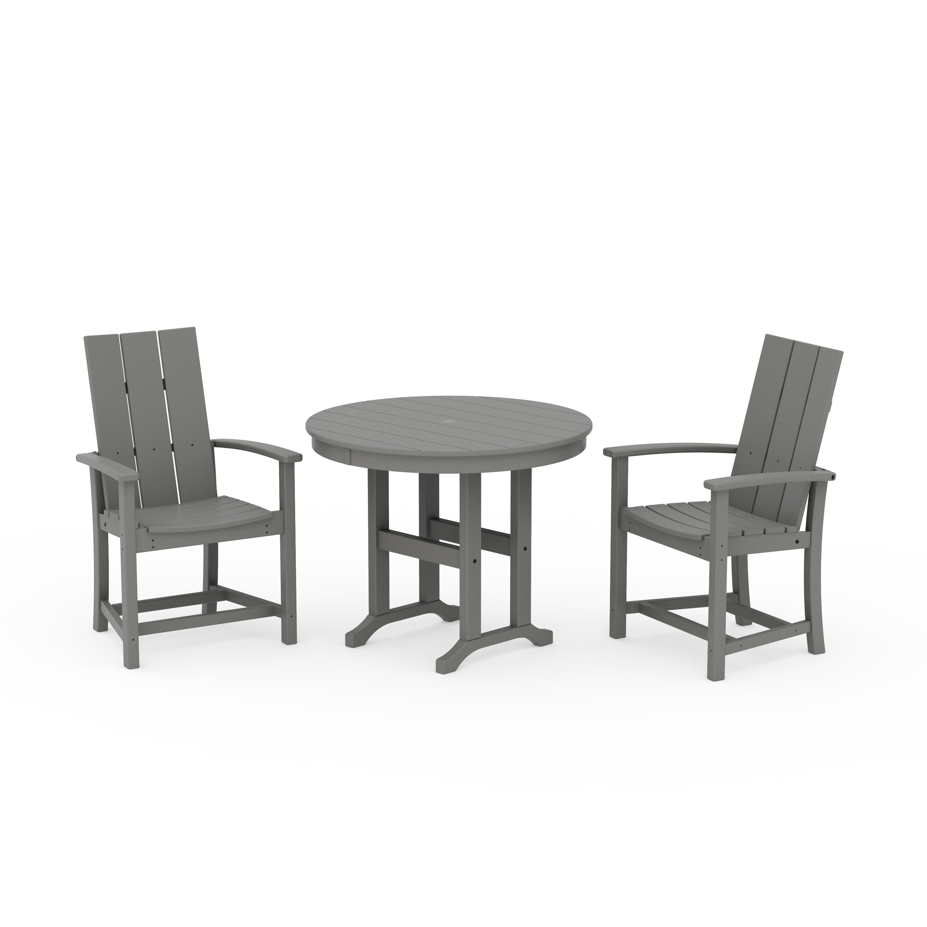 Modern Adirondack 3-Piece Round Farmhouse Dining Set