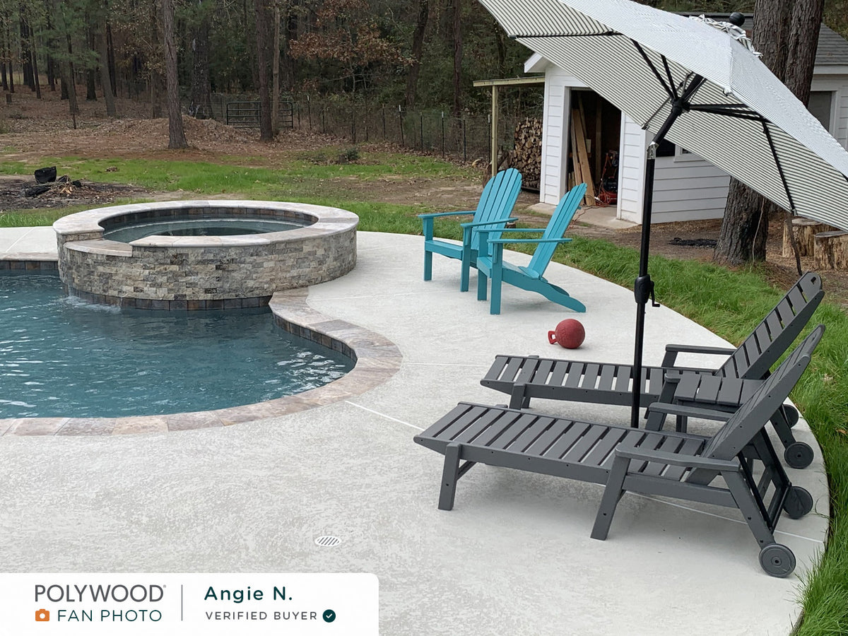 Nautical Chaise with Arms & Wheels
