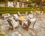 Chinoiserie 5-Piece Deep Seating Set with Fire Pit Table