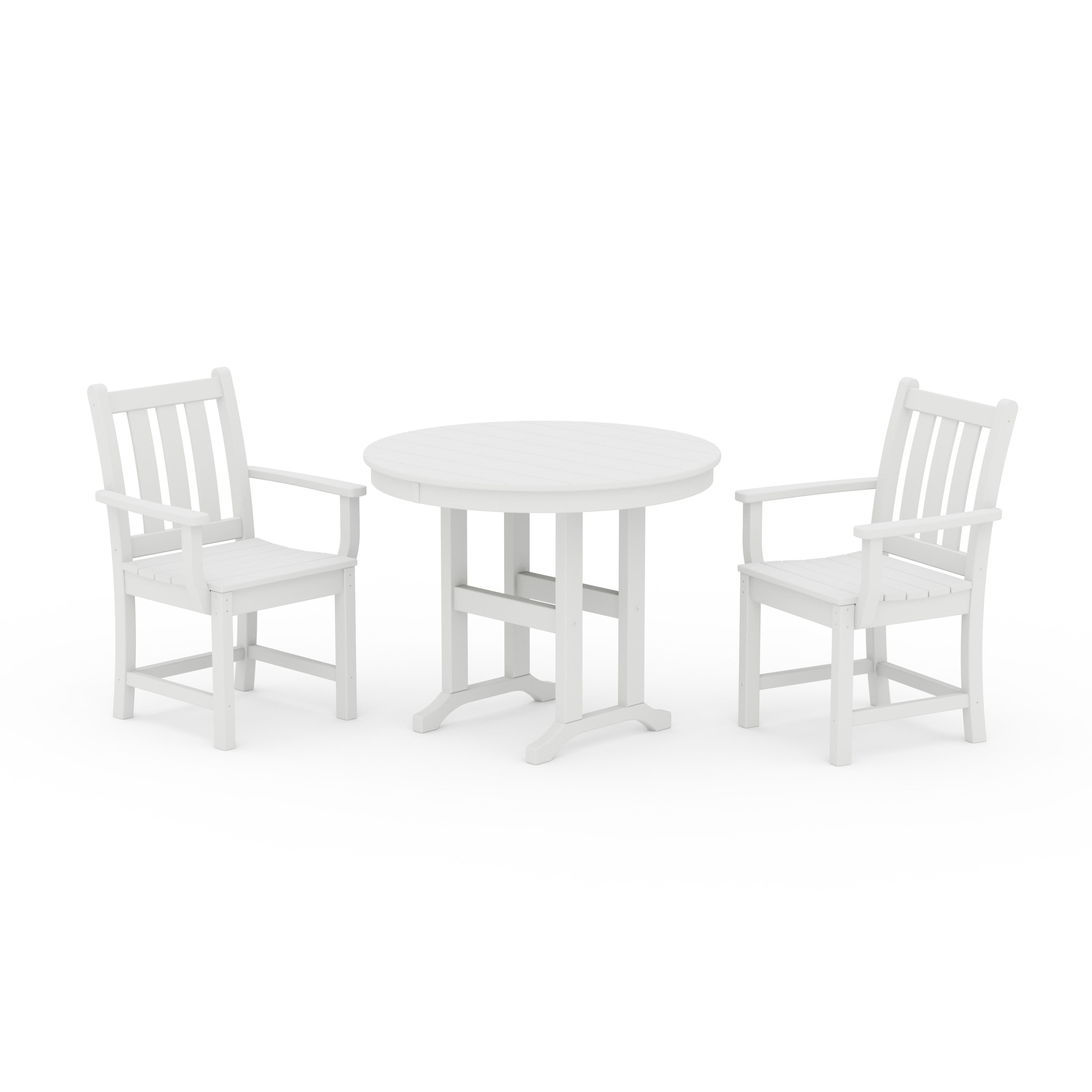 Traditional Garden 3-Piece Round Dining Set