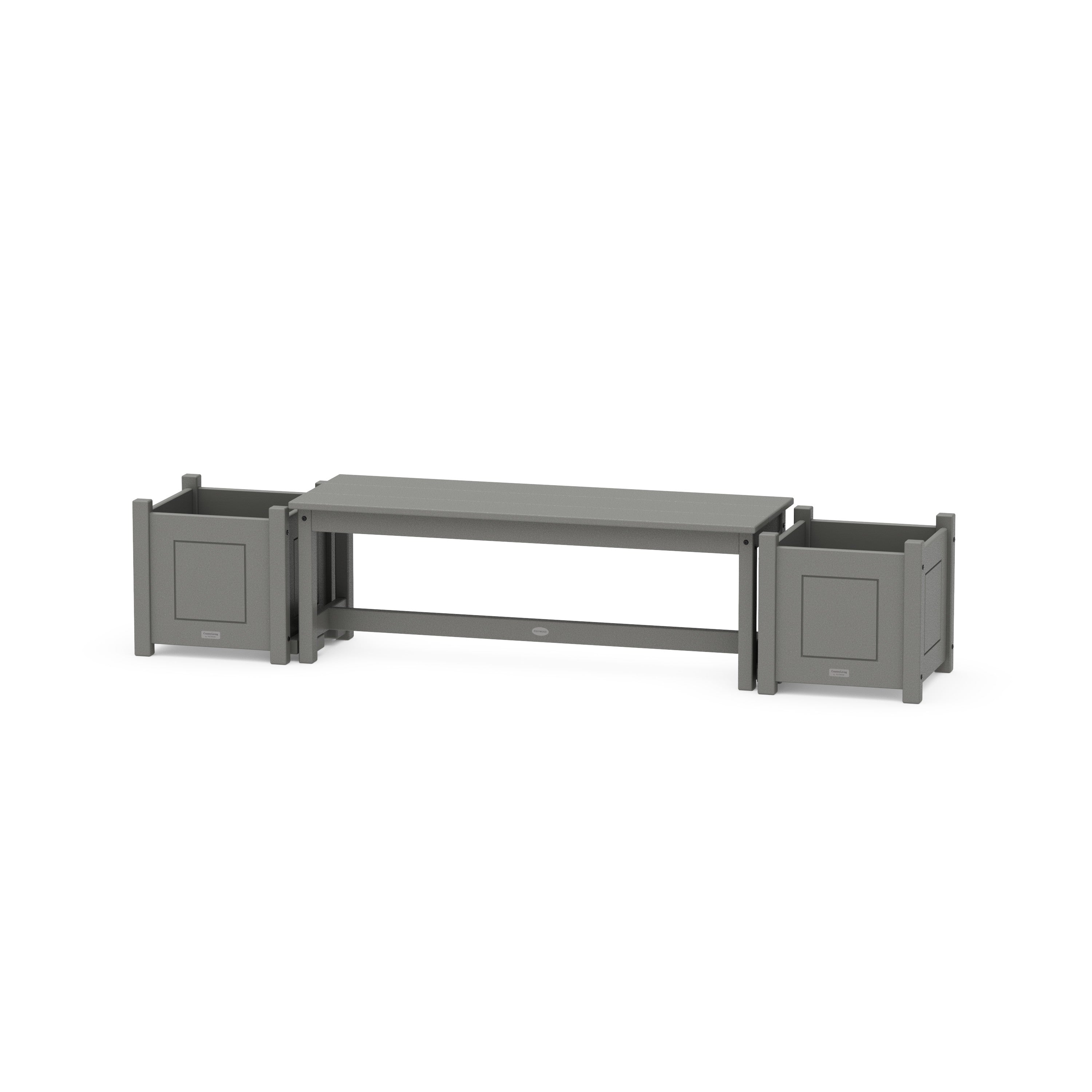 48" Country Living Straight Planter Bench Set