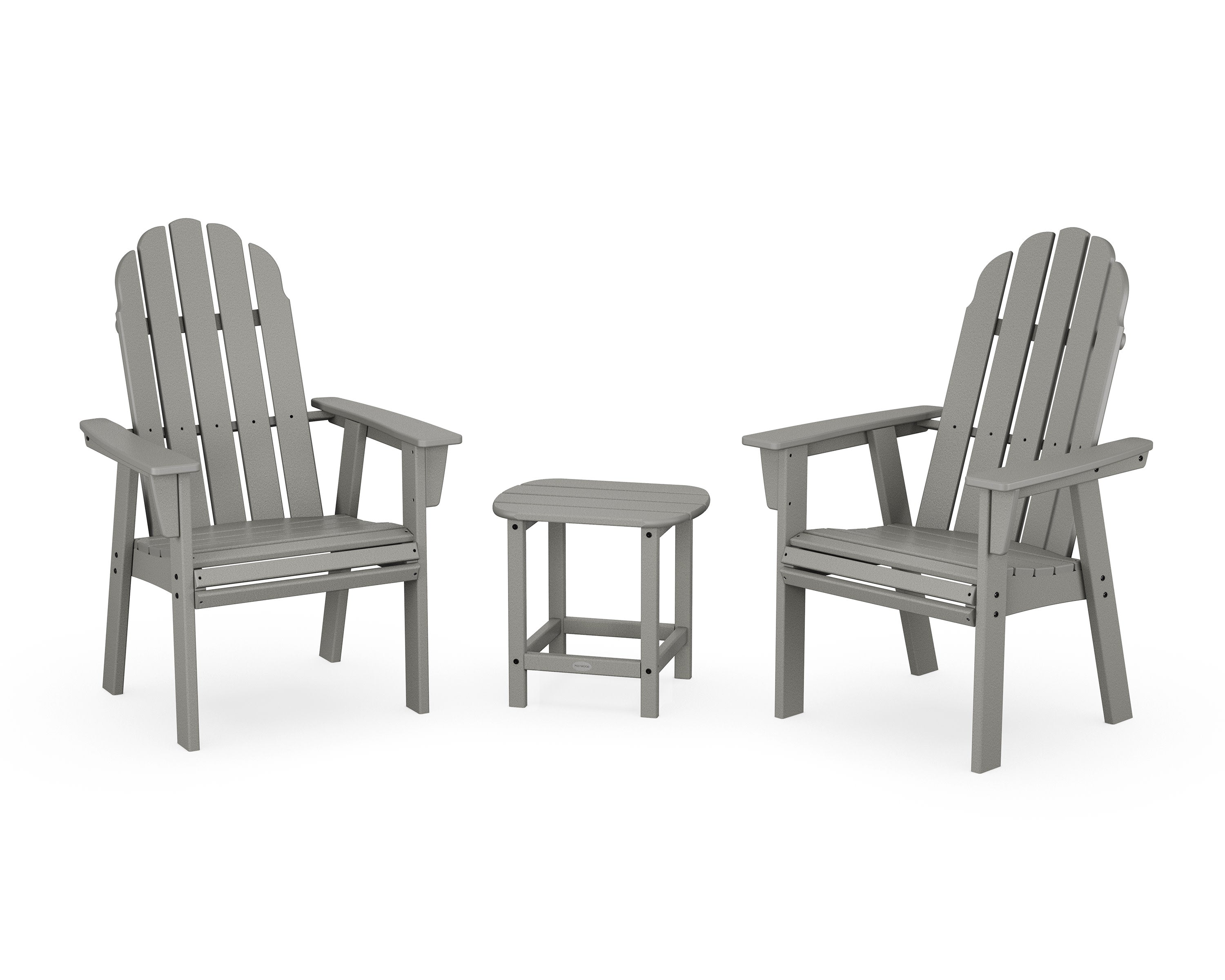 Vineyard 3-Piece Curveback Upright Adirondack Chair Set