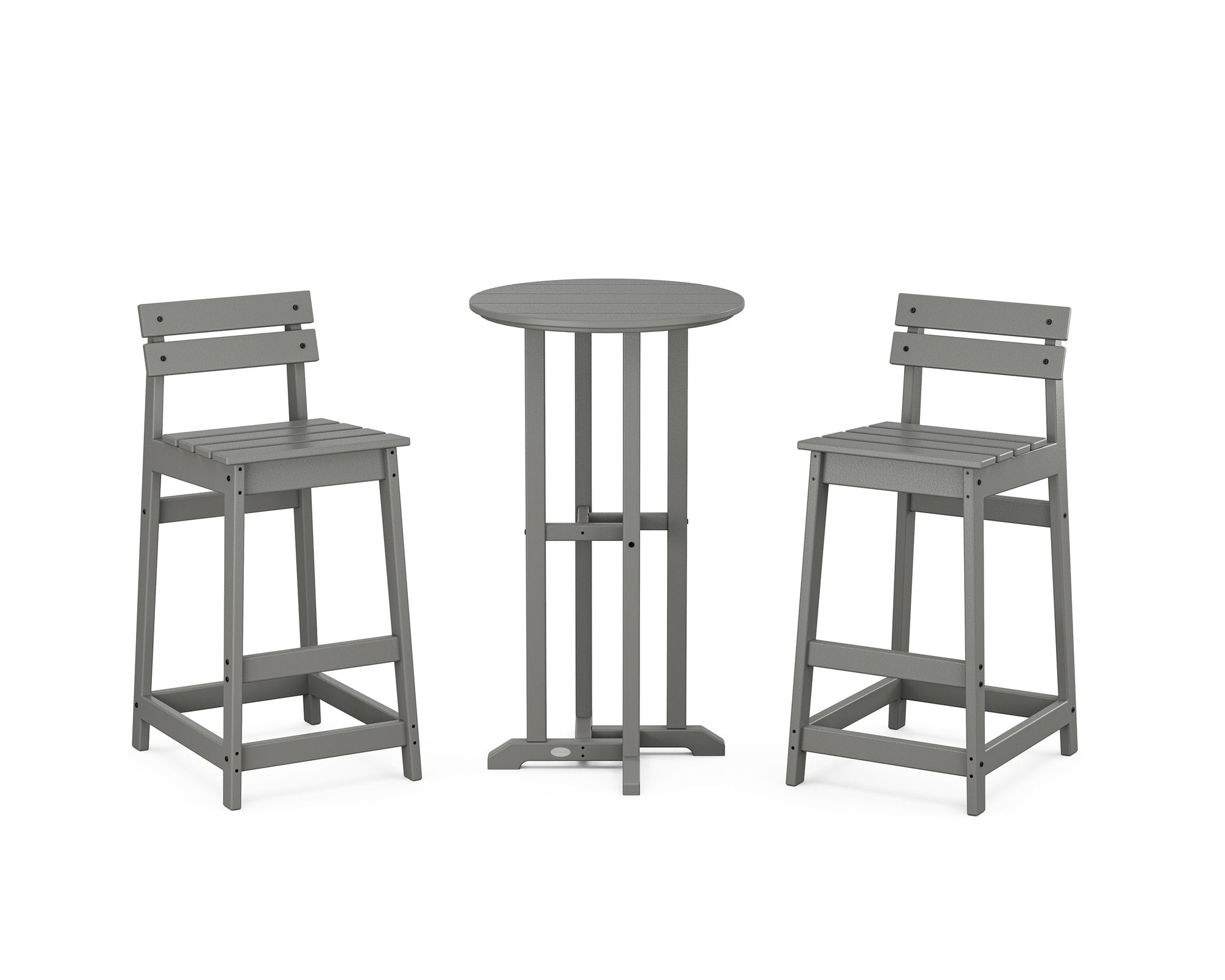 Modern Studio Plaza Lowback Bar Chair 3-Piece Bistro Set