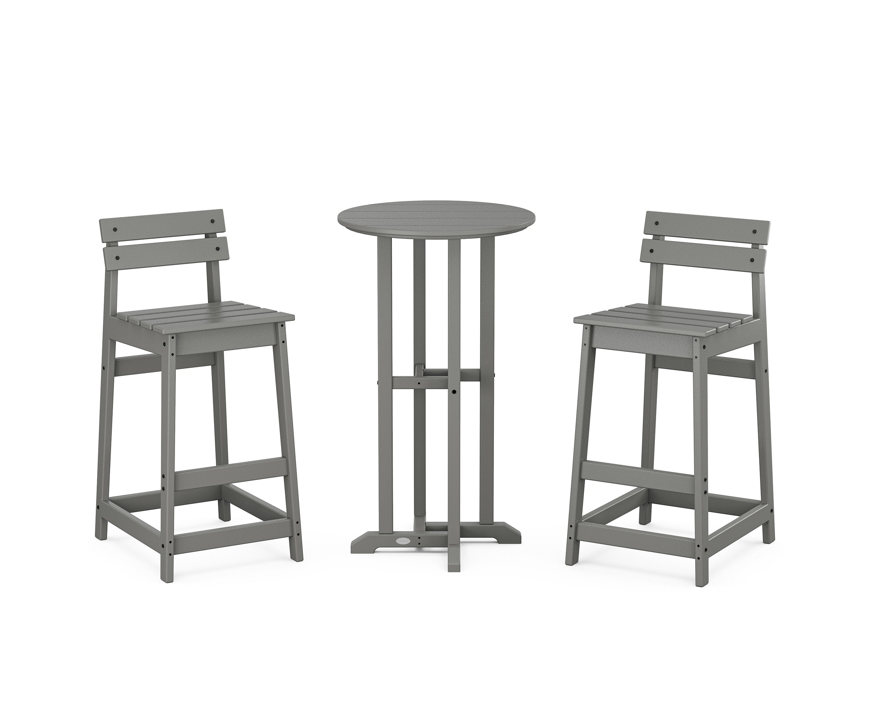 Modern Studio Plaza Lowback Bar Chair 3-Piece Bistro Set