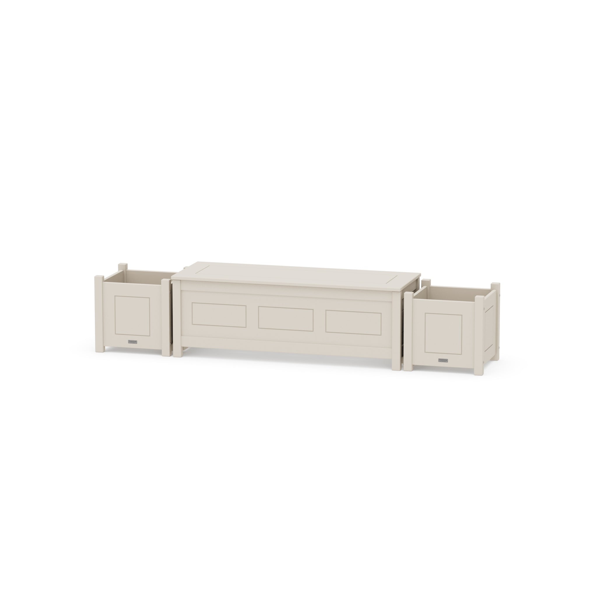 48" Country Living Straight Planter Storage Bench Set