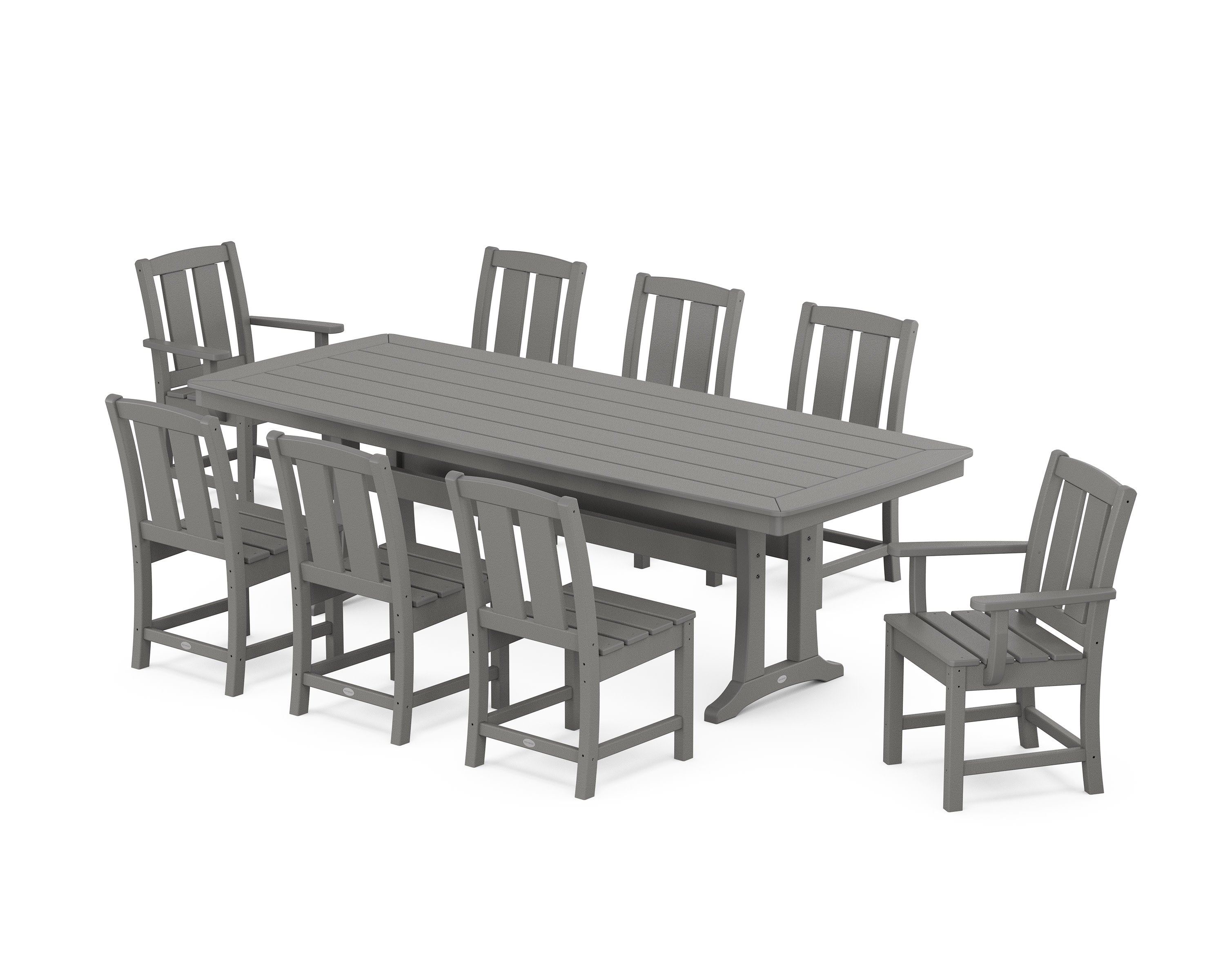 Mission 9-Piece Dining Set with Trestle Legs