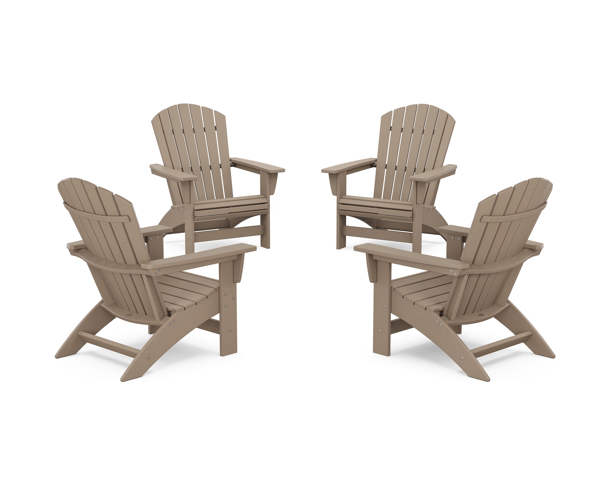 4-Piece Nautical Grand Adirondack Chair Conversation Set