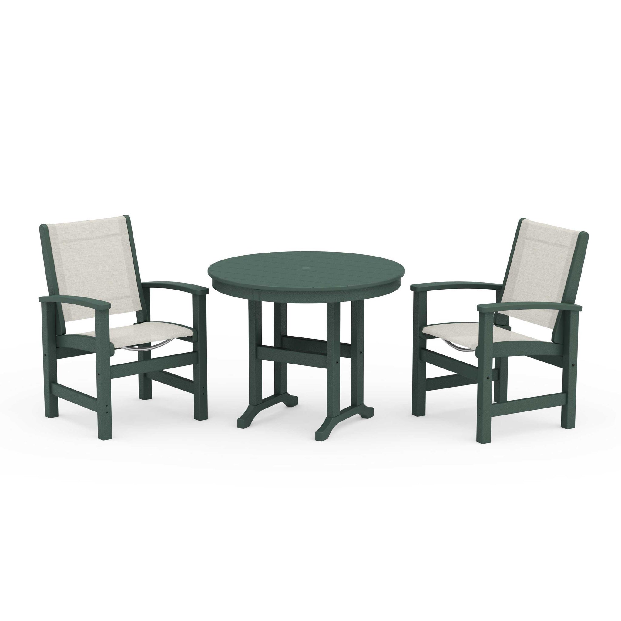 Coastal 3-Piece Round Dining Set