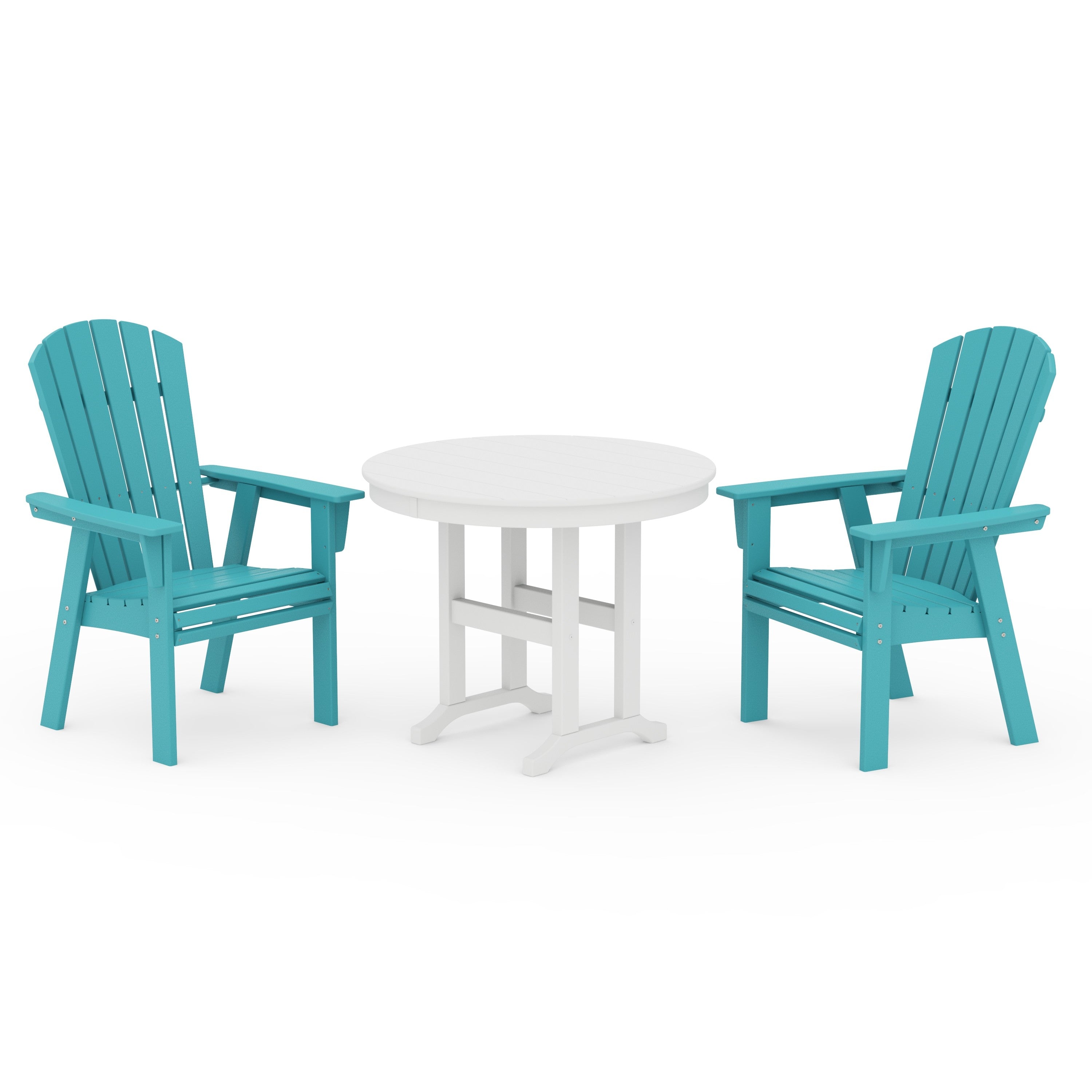 Nautical Adirondack 3-Piece Round Dining Set