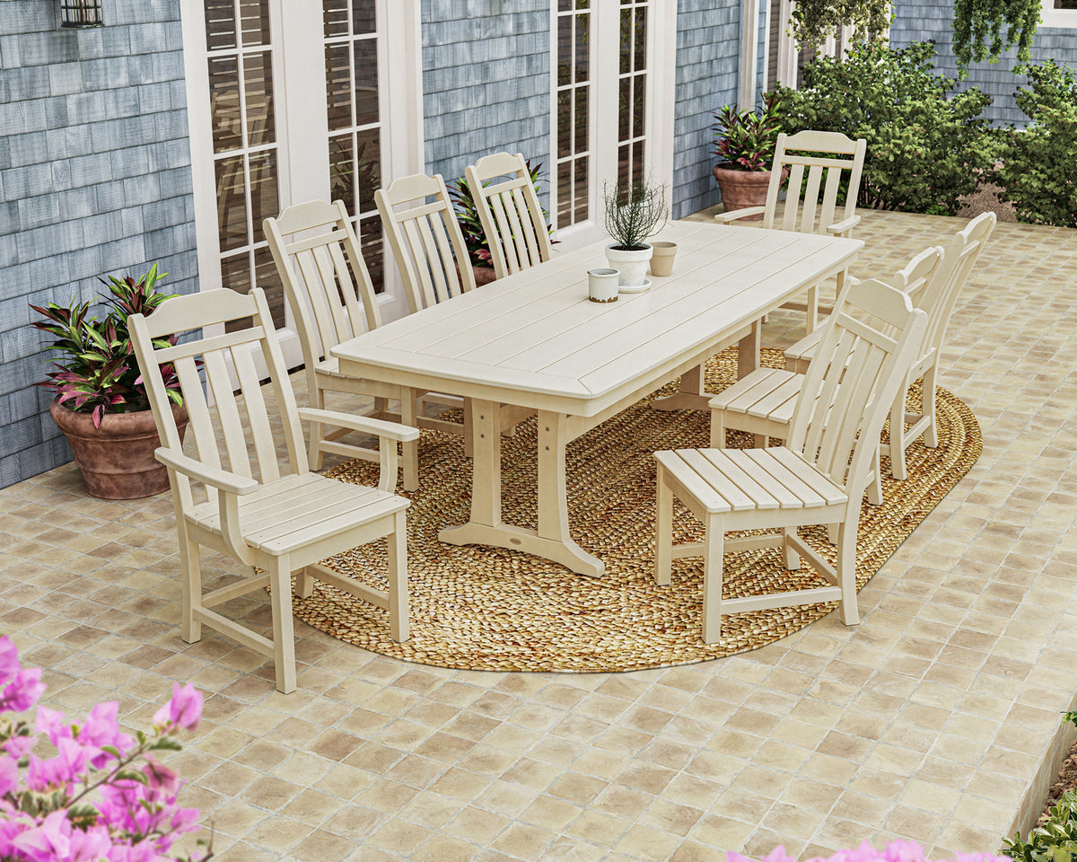 Cottage 9-Piece Dining Set with Trestle Legs