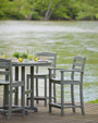 La Casa Café 5-Piece Round Farmhouse Counter Dining Set