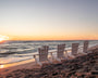 Wave Collection 4-Piece Adirondack Chair Set