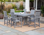 Modern Adirondack 7-Piece Farmhouse Dining Set with Trestle Legs