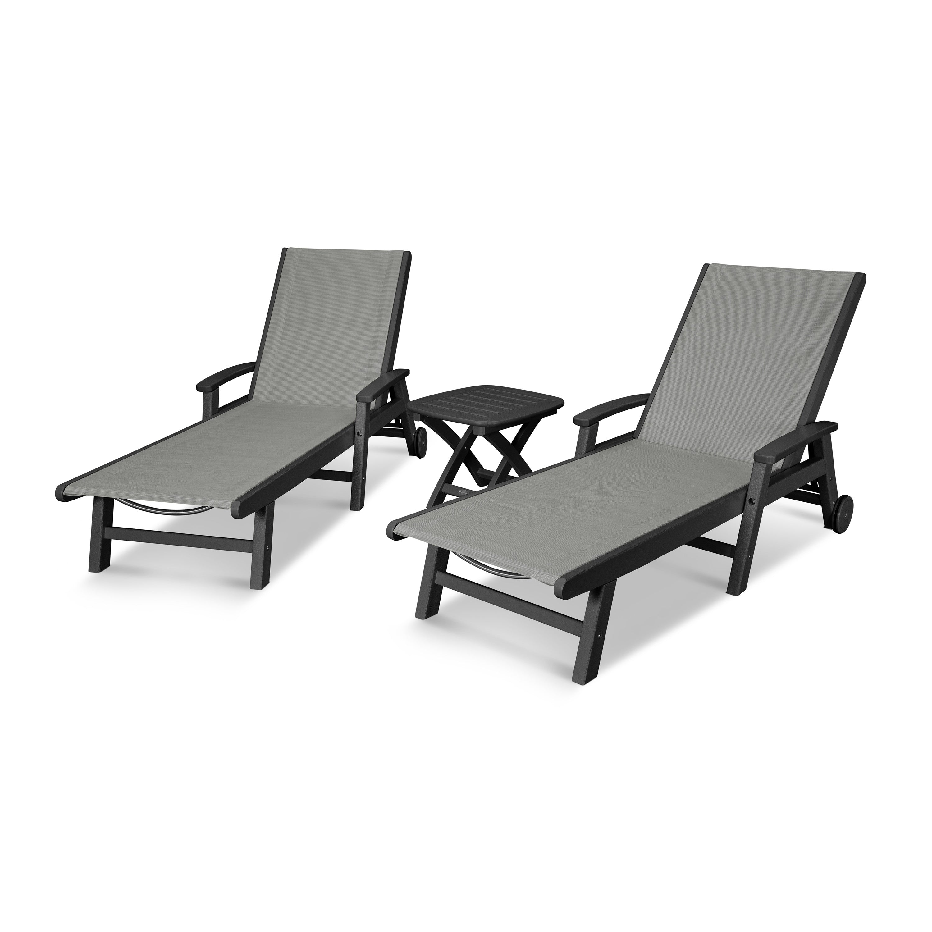 Coastal 3-Piece Wheeled Chaise Set