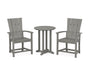 Quattro 3-Piece Round Farmhouse Bistro Dining Set