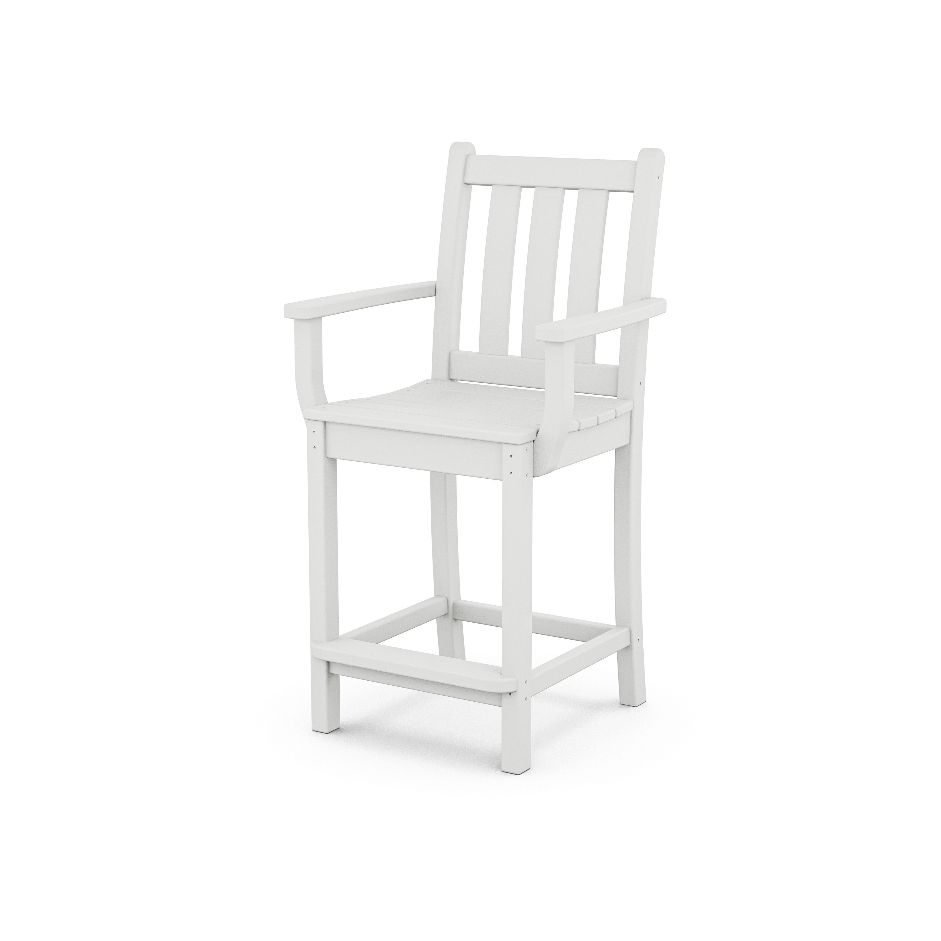 Traditional Garden Counter Arm Chair