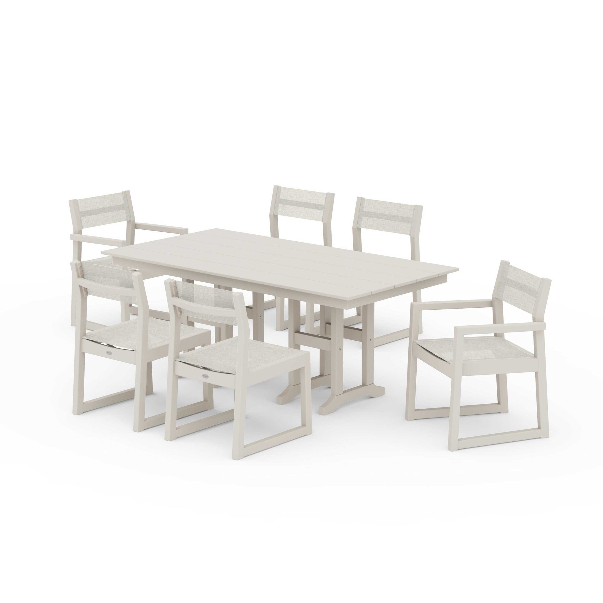 EDGE Sling 7-Piece Farmhouse Dining Set