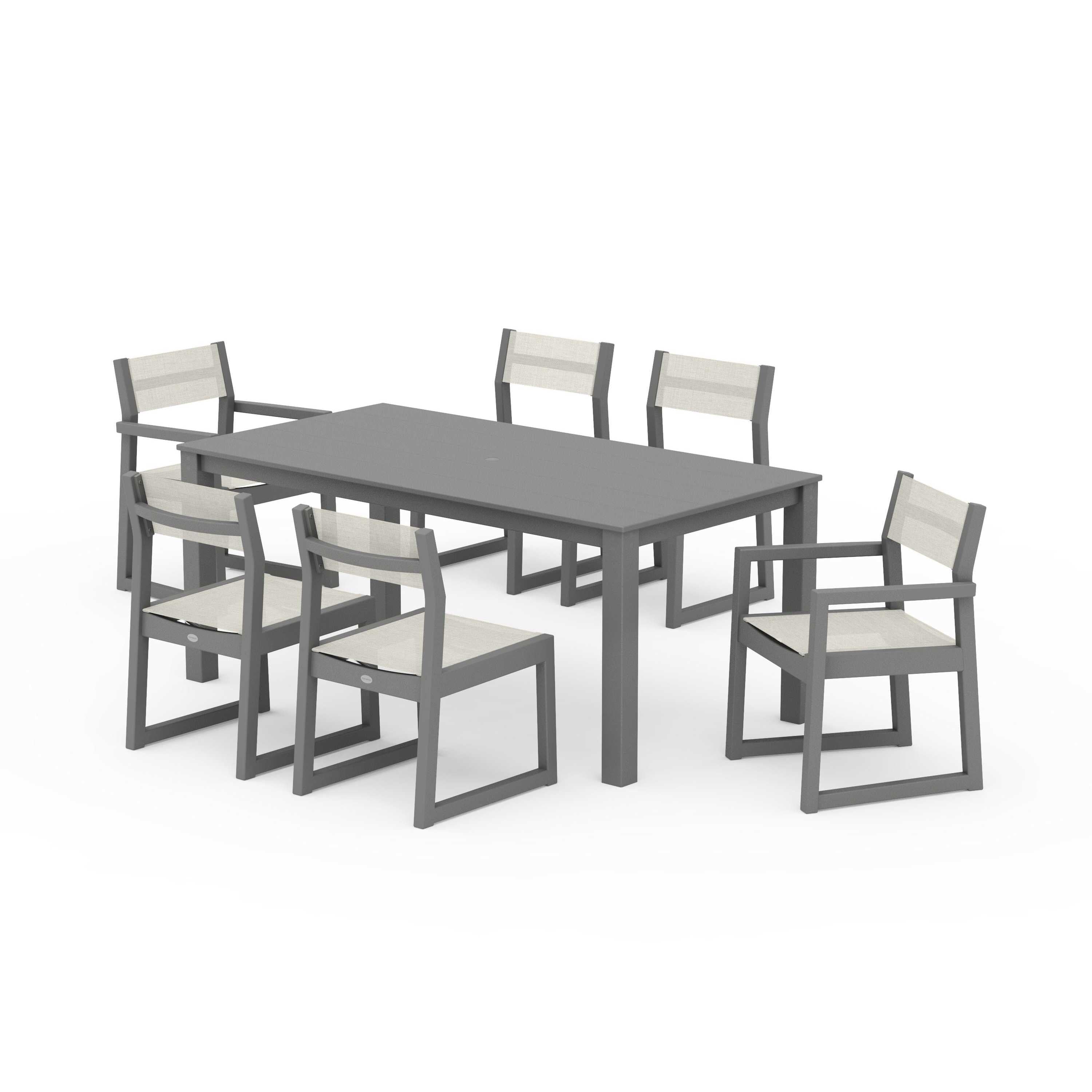 EDGE Sling 7-Piece Parsons Dining Set