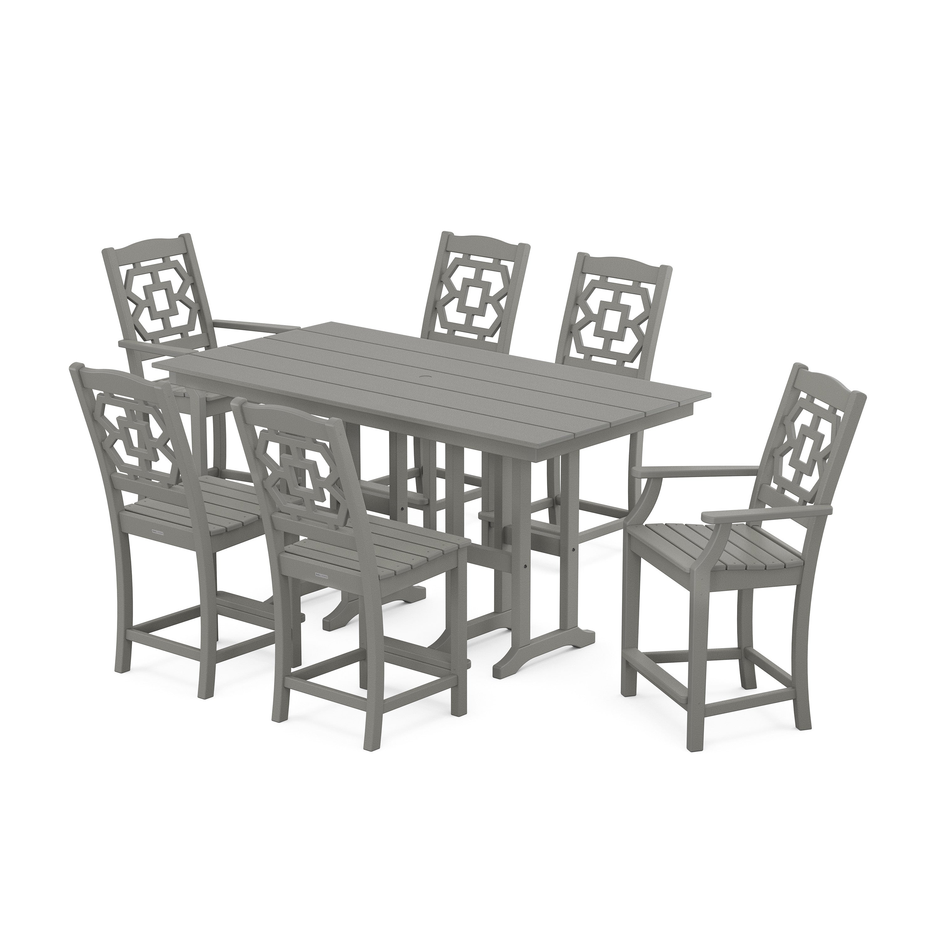 Chinoiserie 7-Piece Farmhouse Counter Set