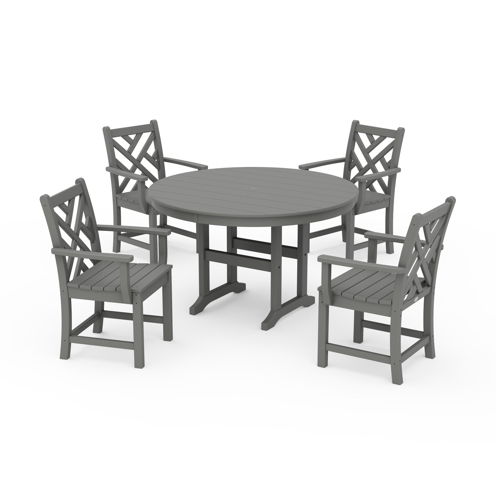 Chippendale 5-Piece Round Farmhouse Dining Set