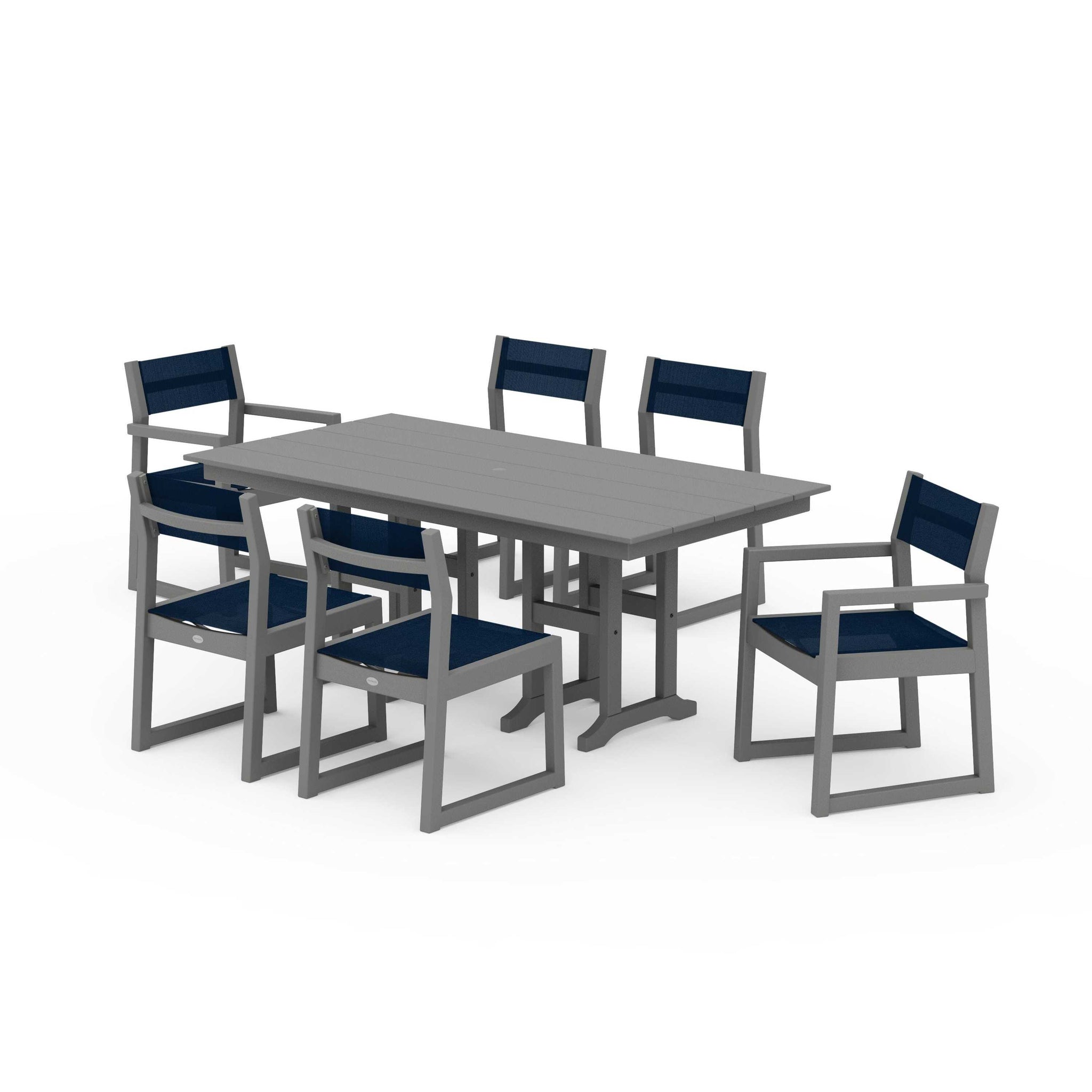 EDGE Sling 7-Piece Farmhouse Dining Set