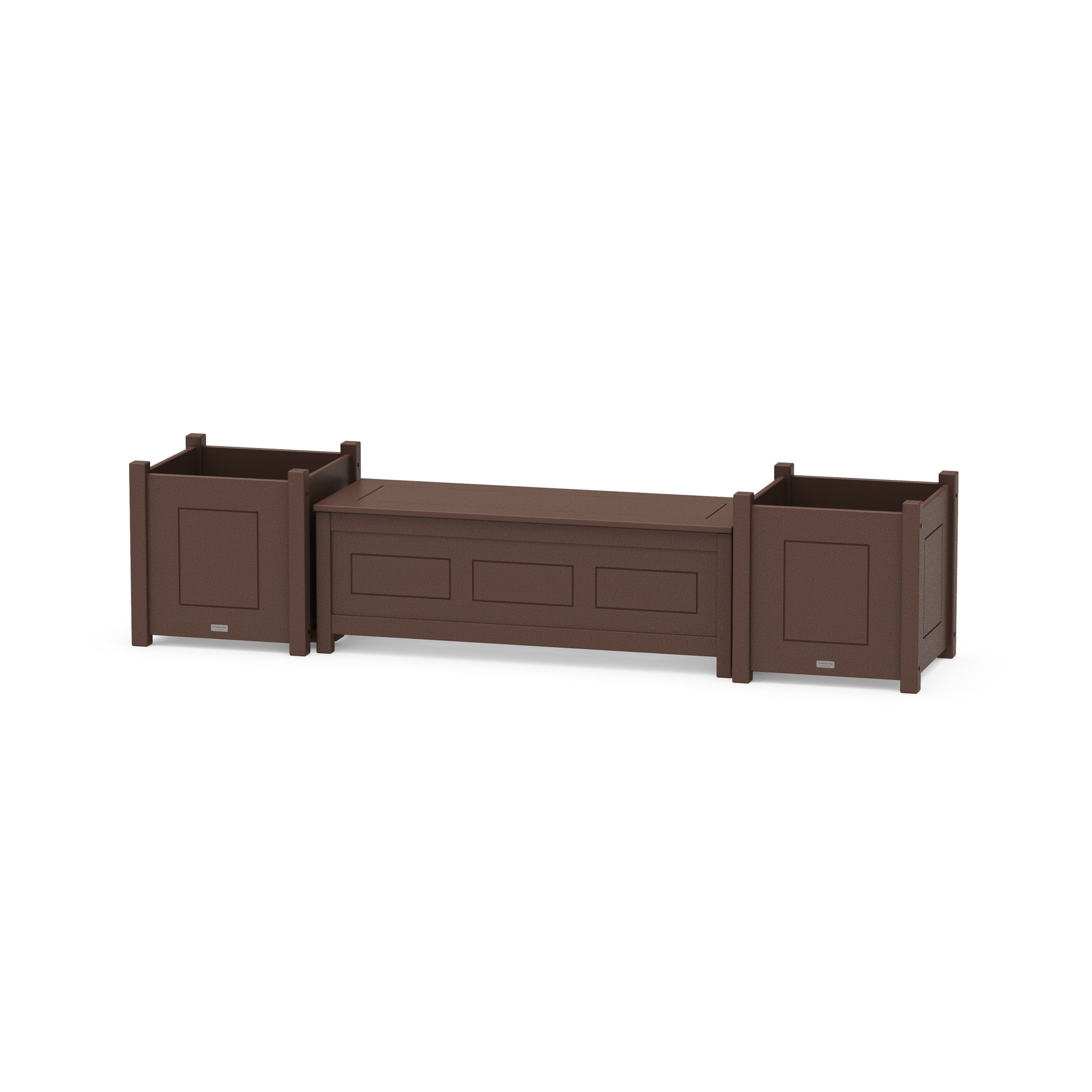 48" Country Living Straight Planter Storage Bench Set- Large